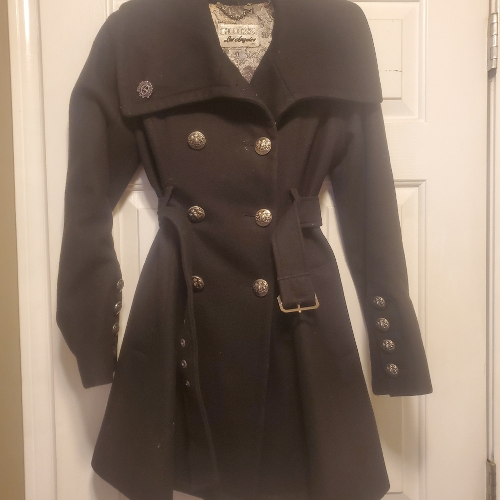 GUESS black peacoat